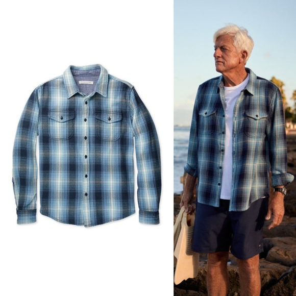Outerknown Other - Outerknown The Blanket Shirt Men's Blue Puget Plaid Button Down Shirt